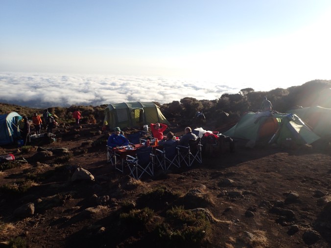 Kikilew Camp, Breakfast above the Clouds
